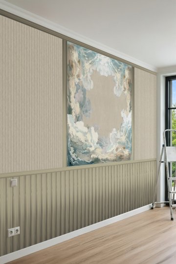 Dreamwall Lambri ve Gökyüzü Soft Fresk Desenli Tek Parça Tekstil Duvar Kağıdı küçük görsel 3