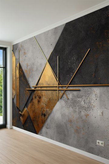 Dreamwall Lambri ve Sanatsal Soft Tablo Desenli Tek Parça Duvar Kağıdı
