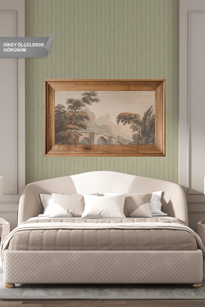 Dreamwall Lambri ve Sanatsal Soft Tablo Desenli Tek Parça Tekstil Duvar Kağıdı