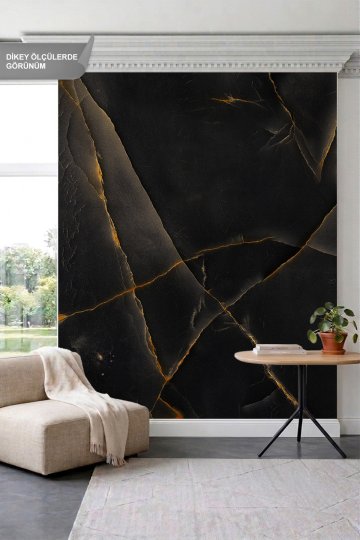 Dreamwall Mermer Panel ve Kündekari Şerit Görünümlü Tek Parça Tekstil Duvar Kağıdı