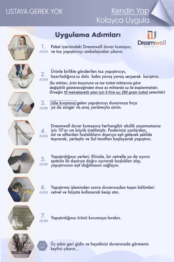 Dreamwall Mermer Sütunlu İlham Perisi Desenli Tek Parça Tekstil Duvar Kağıdı küçük görsel 7