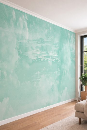 Dreamwall Modern Beton ve Brüt Sıva Görünümlü Tek Parça Tekstil Duvar Kağıdı