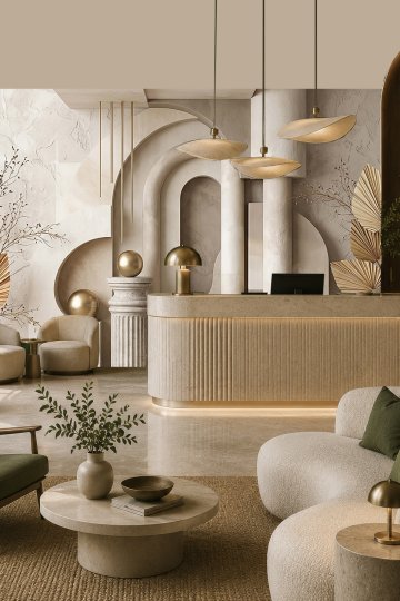 Dreamwall Modern Bohem Heykel Desenli Tek Parça Tekstil Duvar Kağıdı küçük görsel 2