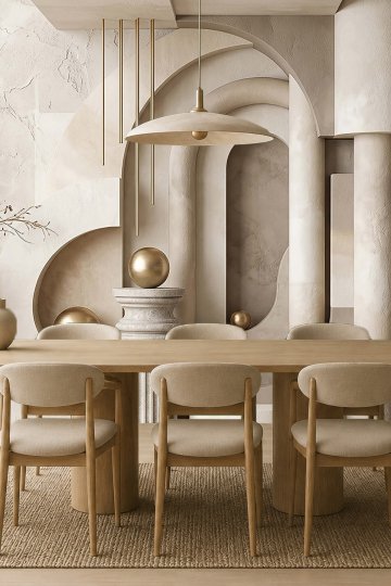 Dreamwall Modern Bohem Heykel Desenli Tek Parça Tekstil Duvar Kağıdı küçük görsel 3
