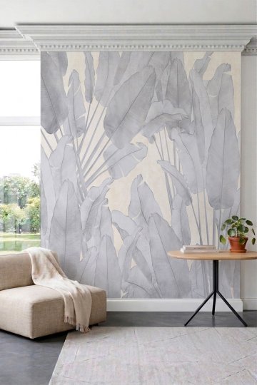 Dreamwall Muz Yaprağı Desenli Modern Tek Parça Tekstil Duvar Kağıdı küçük görsel 1