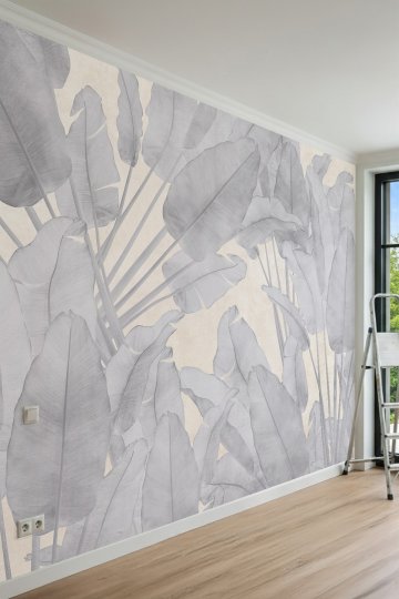 Dreamwall Muz Yaprağı Desenli Modern Tek Parça Tekstil Duvar Kağıdı küçük görsel 2