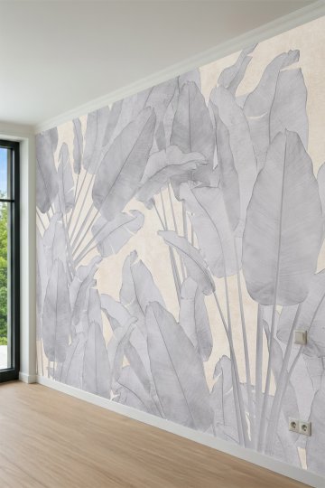 Dreamwall Muz Yaprağı Desenli Modern Tek Parça Tekstil Duvar Kağıdı küçük görsel 3