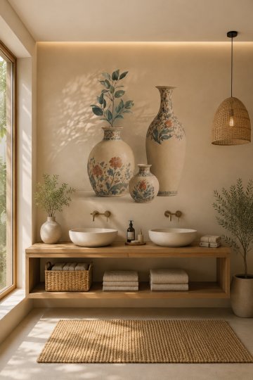 Dreamwall Öğleden Sonranın Sakin Köşesi Soft Vazolar Tek Parça Tekstil Duvar Kağıdı küçük görsel 3