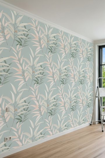 Dreamwall Okaliptüs Yaprakları ve Botanik Motifli Tek Parça Tekstil Duvar Kağıdı küçük görsel 3