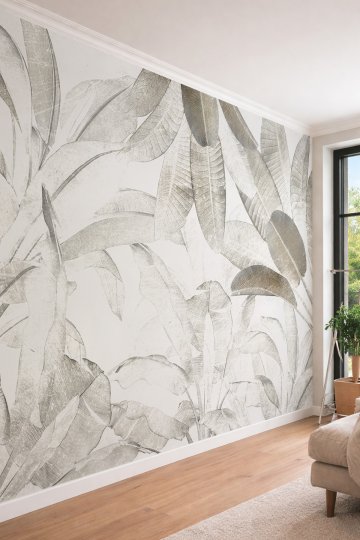 Dreamwall Palmiye Yaprağı Desenli Modern Tek Parça Tekstil Duvar Kağıdı