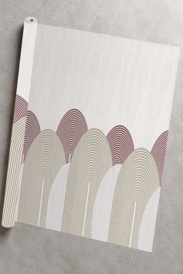 Dreamwall Pastel Geometrik Gökkuşağı Desenli Tek Parça Tekstil Duvar Kağıdı küçük görsel 4