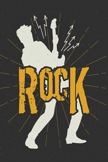 Dreamwall Rock Müzik Temalı Tek Parça Tekstil Duvar Kağıdı - Genç Odası ve Stüdyo