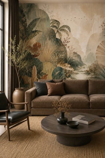 Dreamwall Saklı Vaha Temalı Tek Parça Tekstil Duvar Kağıdı küçük görsel 3