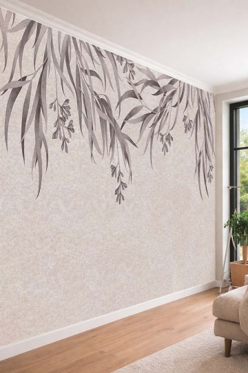 Dreamwall Sarkıt Okaliptüs Yapraklı Tek Parça Tekstil Duvar Kağıdı küçük görsel 4