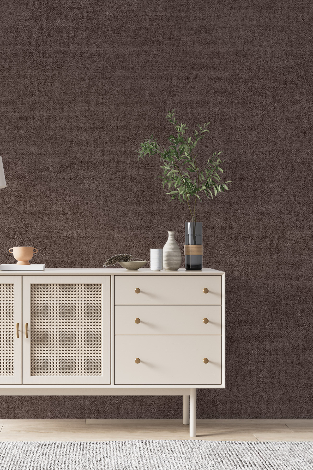 Dreamwall Sıcak Tonlar- Mikro Dokulu Modern Tekstürlü Tek Parça Tekstil Duvar Kağıdı görsel 1