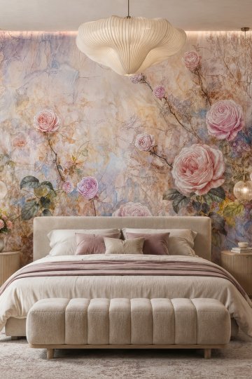 Dreamwall Solmayan Güller Tek Parça Tekstil Duvar Kağıdı küçük görsel 3