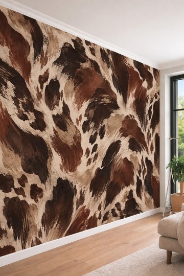 Dreamwall Soyut Leke Motifli Lüks 3D Tek Parça Tekstil Duvar Kağıdı  küçük görsel 2