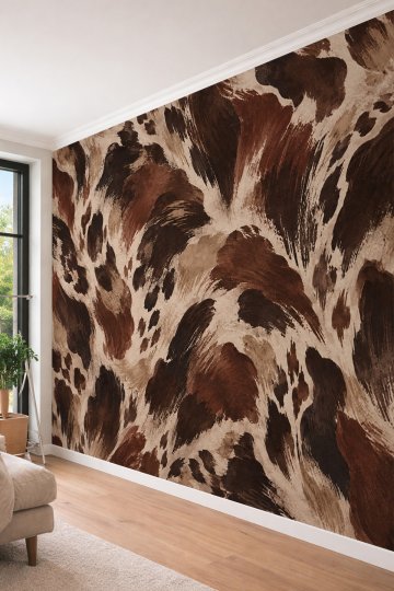 Dreamwall Soyut Leke Motifli Lüks 3D Tek Parça Tekstil Duvar Kağıdı  küçük görsel 3