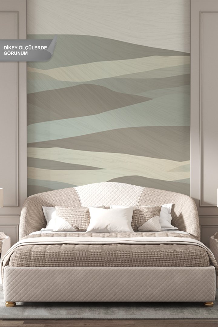 Dreamwall Soyut Modern Dağ Tasarımlı Tek Parça Tekstil Duvar Kağıdı