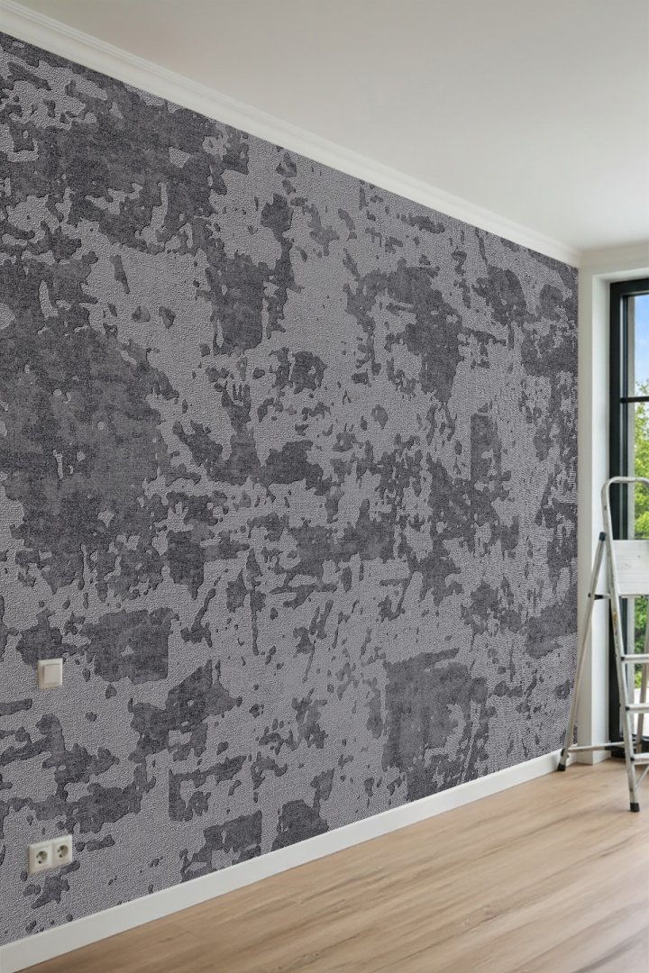 Dreamwall Tekstil Doku Ve Brüt Fırça Desenli Tek Parça Tekstil Duvar Kağıdı