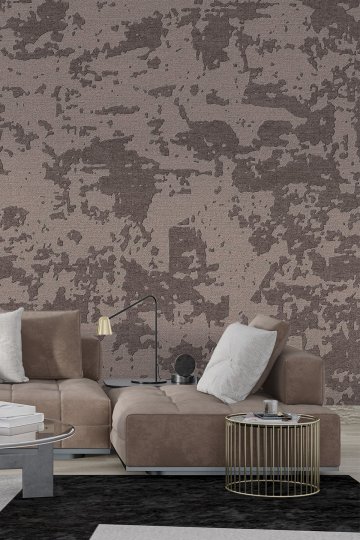 Dreamwall Toprak Fırça Efektli Dekoratif Desenli Tek Parça Tekstil Duvar Kağıdı küçük görsel 3