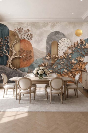 Dreamwall Tukan Kuşlu Tropikal Orman Desenli Tek Parça Duvar Kağıdı  küçük görsel 2