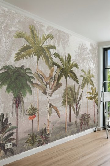 Dreamwall Vintage Botanik Desenli Tek Parça Tekstil Duvar Kağıdı