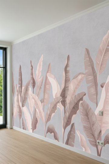 Dreamwall Yükselen Tropikal Yaprak Motifli Tek Parça Tekstil Duvar Kağıdı küçük görsel 3