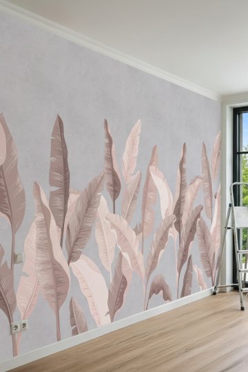 Dreamwall Yükselen Tropikal Yaprak Motifli Tek Parça Tekstil Duvar Kağıdı küçük görsel 4