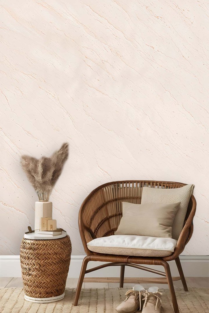 Dreamwall Zarif Çapraz Damarlı Minimalist Desenli Tek Parça Tekstil Duvar Kağıdı 