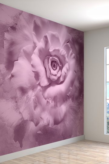 Duvar Kağıdı 3d Pembe Gül Desenli Isı Ve Ses Yalıtımlı Sağlıklı Tekstil Duvar Kağıdı