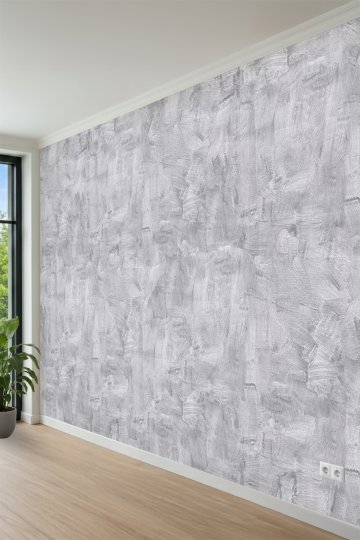 Endüstriyel Gri Beton Doku, Eskitme Sıva ve Fırça Darbeli Modern Tek Parça Tekstil Duvar Kağıdı küçük görsel 3