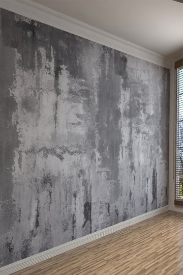 Endüstriyel Gri Beton Dokusu Tekstil Duvar Kağıdı