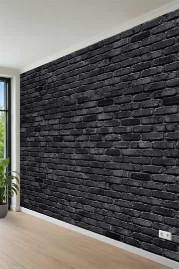 Endüstriyel Loft Tarzı Rustik Tuğla Desenli Tek Parça Tekstil Duvar Kağıdı 