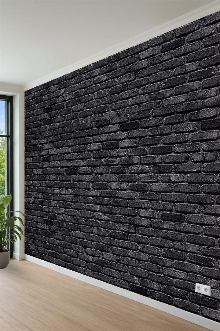 Endüstriyel Loft Tarzı Rustik Tuğla Desenli Tek Parça Tekstil Duvar Kağıdı 
