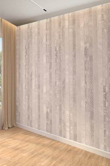 Eskitme Osmanlı Motifli Kabartma Efektli Tekstil Duvar Kağıdı