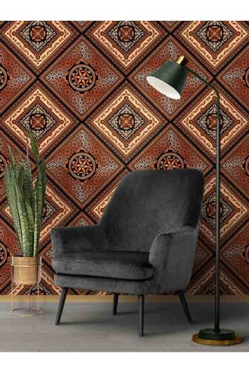 Eskitme Sanat Desenli Silinebilir Tekstil Duvar Kağıdı