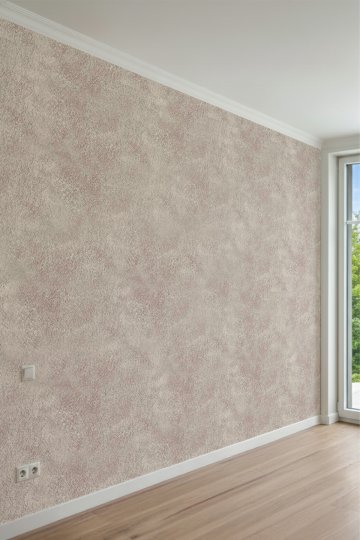 Eskitme Sıva ve Pürüzlü Doku Görünümlü Tek Parça Tekstil Duvar Kağıdı