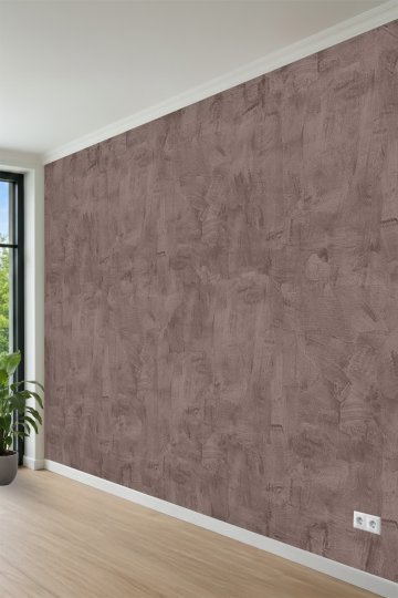 Fırça Darbeli Modern Eskitme Sıva ve Beton Doku Görünümlü Tek Parça Tekstil Duvar Kağıdı küçük görsel 3