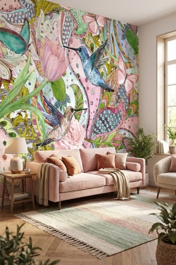 Floral Harmony  Isı ve Ses Yalıtımlı Yırtılmaz Duvar Kağıdı  