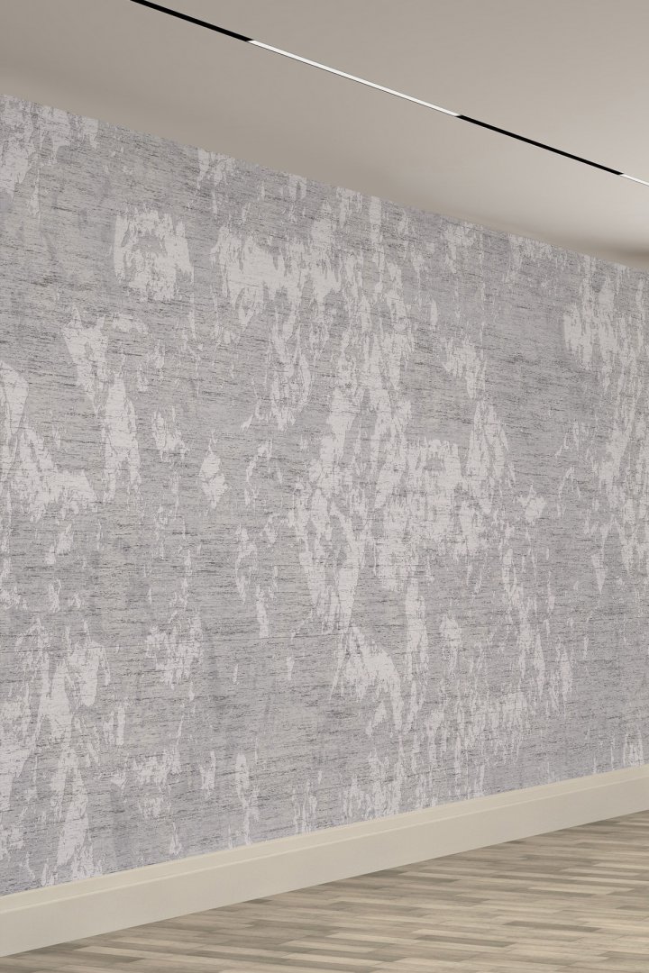 Gri Damarlı Mermer Desenli Şık Salon ve Ofis Dekoratif Tekstil Duvar Kağıdı