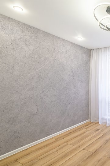 Gri Taş Dokulu Beton Görünümlü Tekstil Duvar Kağıdı