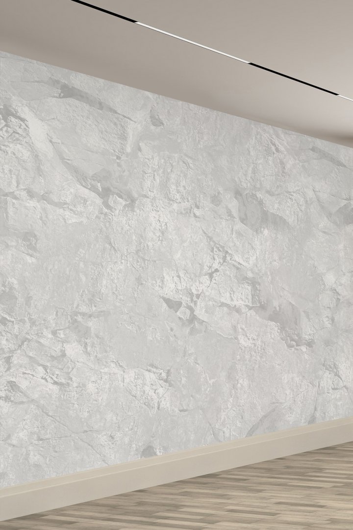 Gri Taş Dokulu Modern Tekstil Duvar Kağıdı
