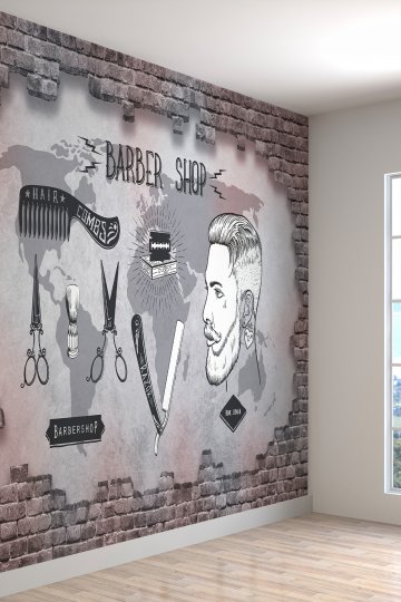 Kuaför Malzemeleri Desenli Isı Ve Ses Yalıtımlı Sağlıklı Tekstil Duvar Kağıdı
