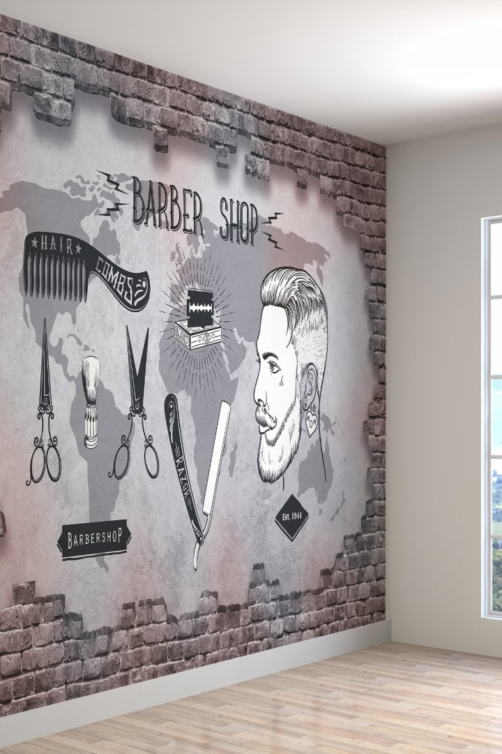 Kuaför Malzemeleri Desenli Isı Ve Ses Yalıtımlı Sağlıklı Tekstil Duvar Kağıdı