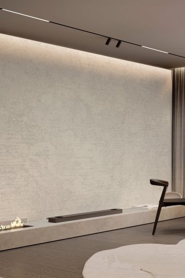 Loft Düz Doku Desenli Açık Renk Tekstil Duvar Kağıdı