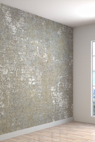 Loft Haki-Gri Doku Görünümlü Tekstil Duvar Kağıdı