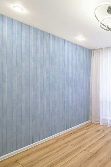 Mavi Çizgili Modern Tekstil Duvar Kağıdı