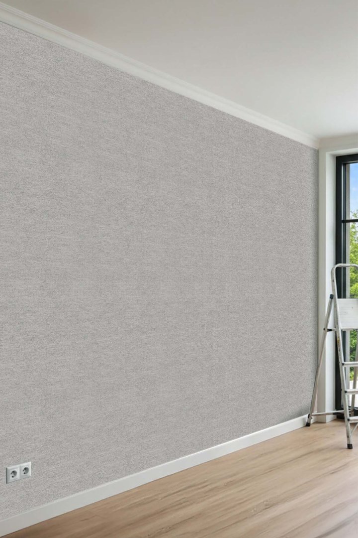 Minimal Doku Görünümlü  açık renk Tekstil Duvar Kağıdı 