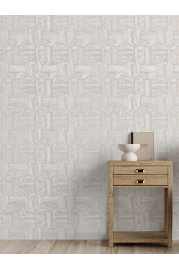 Minimalist Çizgisel Desenli Duvar Kağıdı